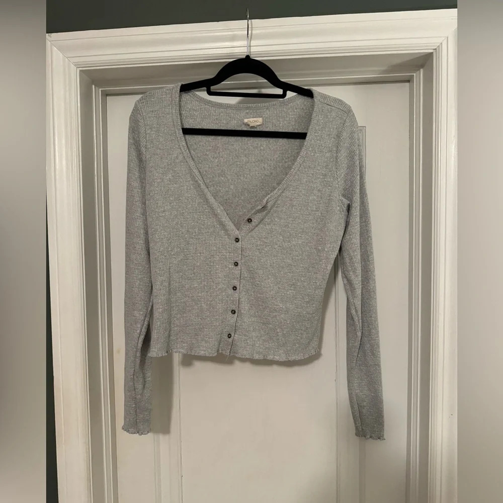 Anthropologie Pilcro Long-Sleeve Pointelle Scoop Tree - XL - Picture 7 of 9